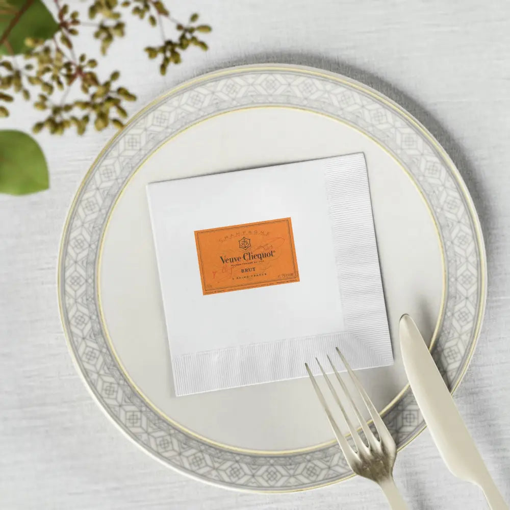 Veuve Clicquot Napkins High Quality Prints - 50pcs / 100pcs - Home Decor