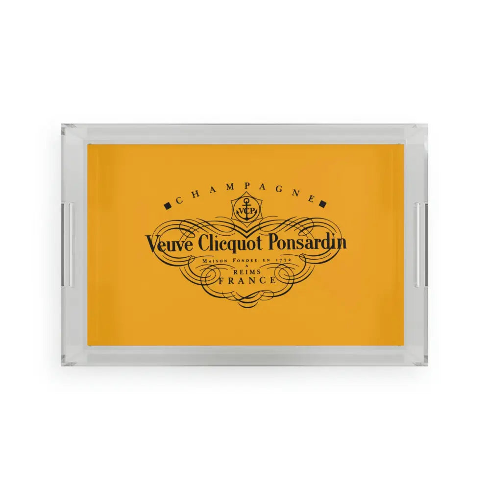 Veuve Clicquot Original Acrylic Serving Tray - 11’’ x 17’’ / Clear - Home Decor