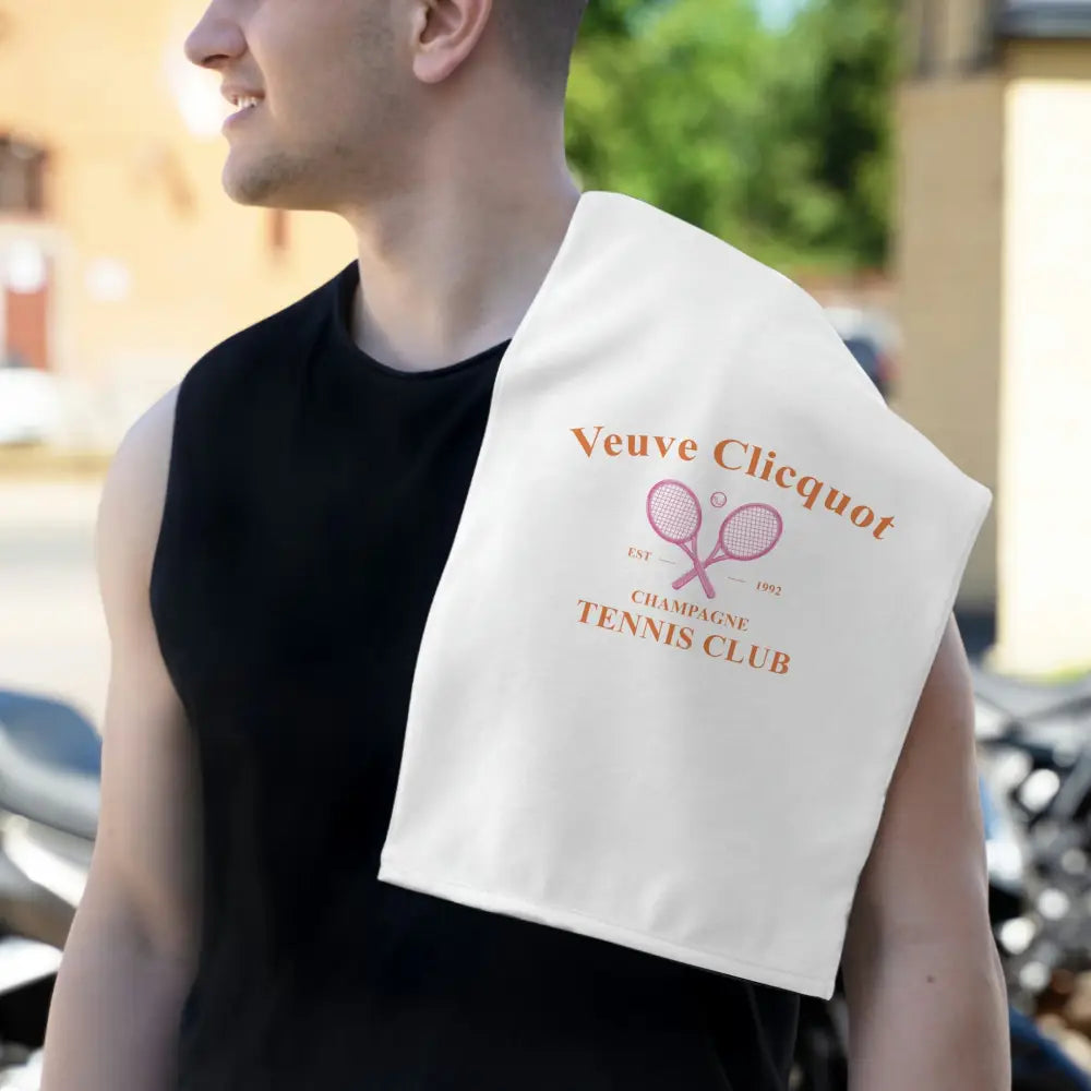 Veuve Clicquot Tennis Club Towel 11x18 - White / 11’’ × 18’’ - Home Decor