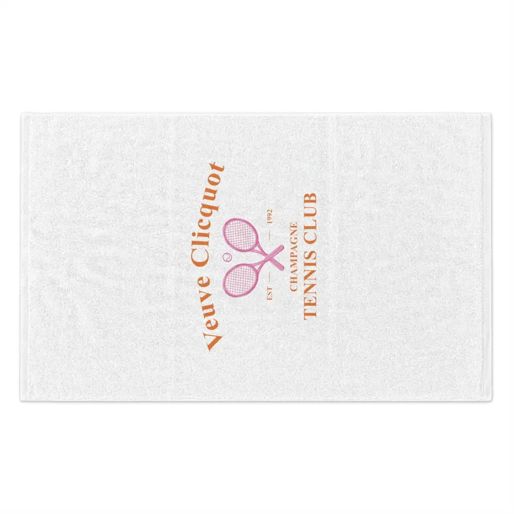 Veuve Clicquot Tennis Club Towel 11x18 - White / 11’’ × 18’’ - Home Decor
