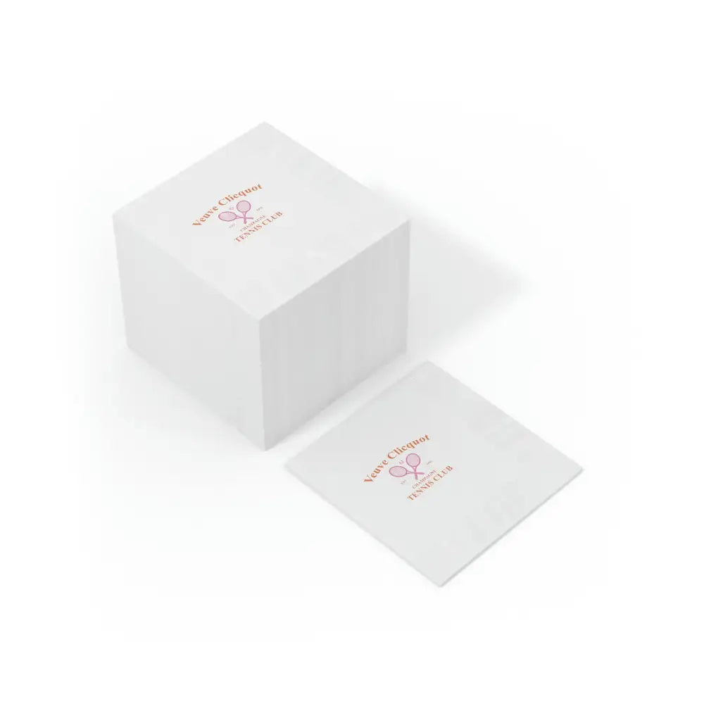 Veuve Clicquot Tennis Club -White Coined Napkins - Home Decor