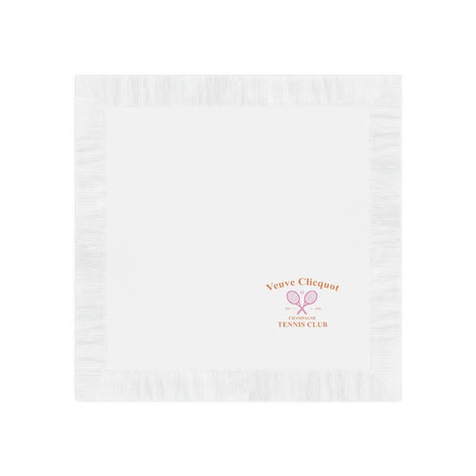 Veuve Clicquot Tennis Club -White Coined Napkins - Home Decor