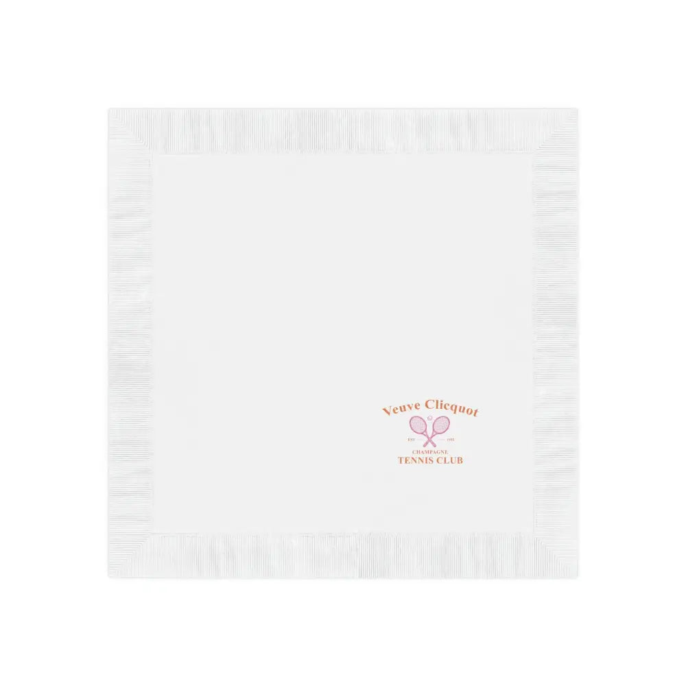 Veuve Clicquot Tennis Club -White Coined Napkins - Home Decor