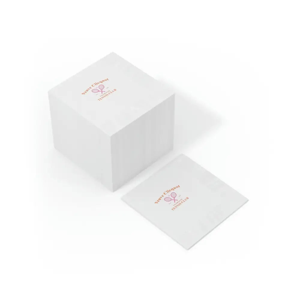 Veuve Clicquot Tennis Club -White Coined Napkins - Home Decor