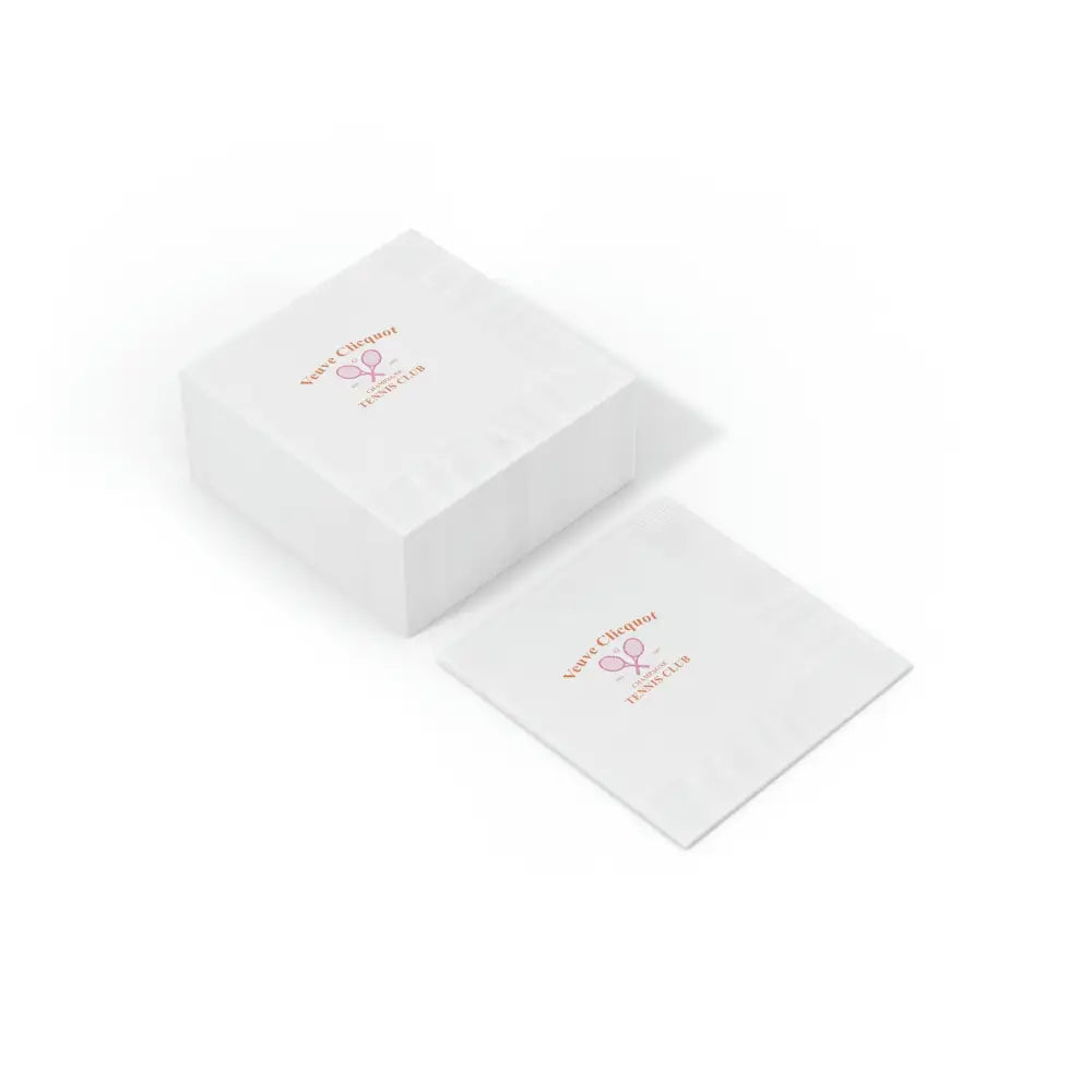 Veuve Clicquot Tennis Club -White Coined Napkins - Home Decor