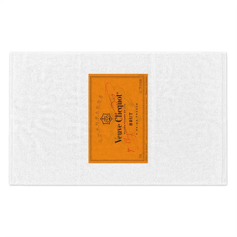 Veuve Clicquot Towel HQ Print - White / 11’’ × 18’’ - Home Decor