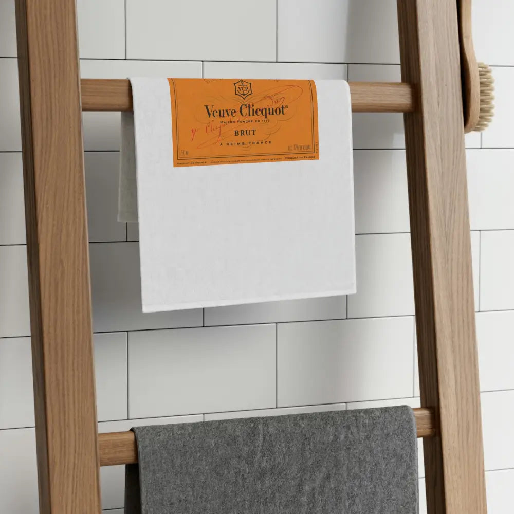 Veuve Clicquot Towel HQ Print - White / 11’’ × 18’’ - Home Decor