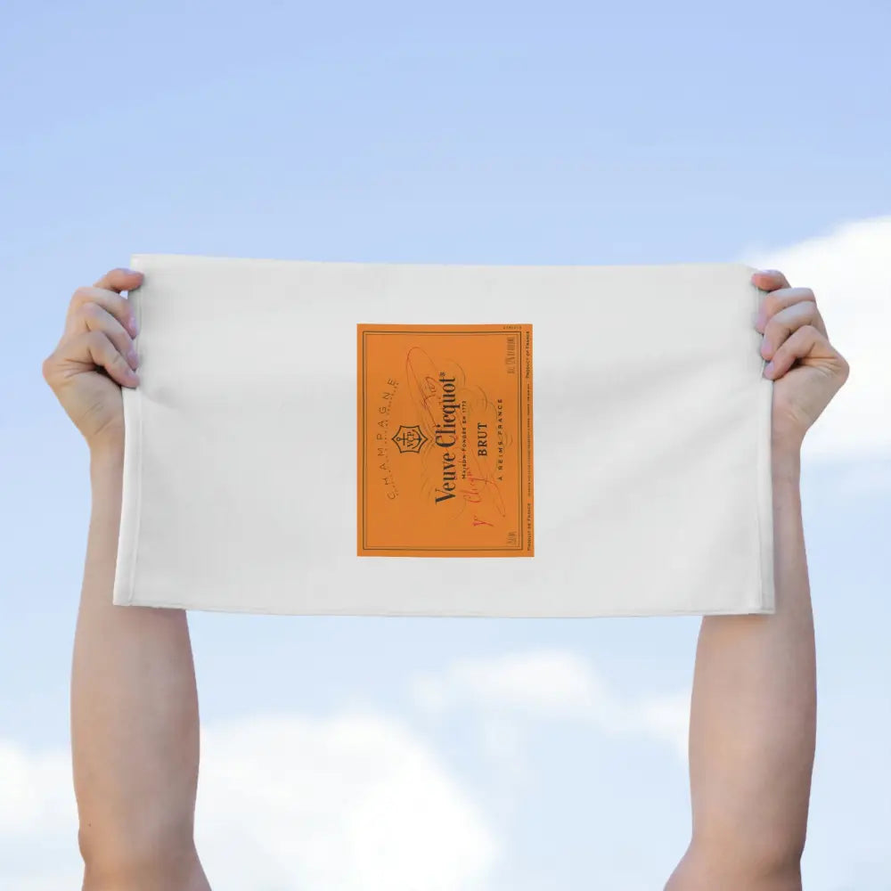 Veuve Clicquot Towel HQ Print - White / 11’’ × 18’’ - Home Decor