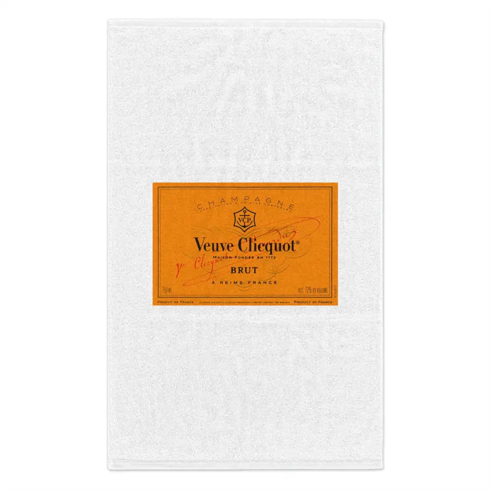 Veuve Clicquot Towel HQ Print - White / 11’’ × 18’’ - Home Decor