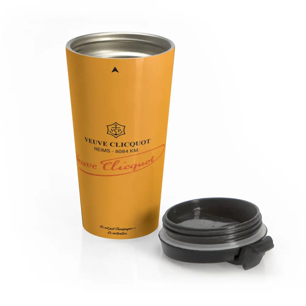Veuve Clicquot Travel Mug | Insulated Stainless Steel Tumbler - 15Oz - Tumblers