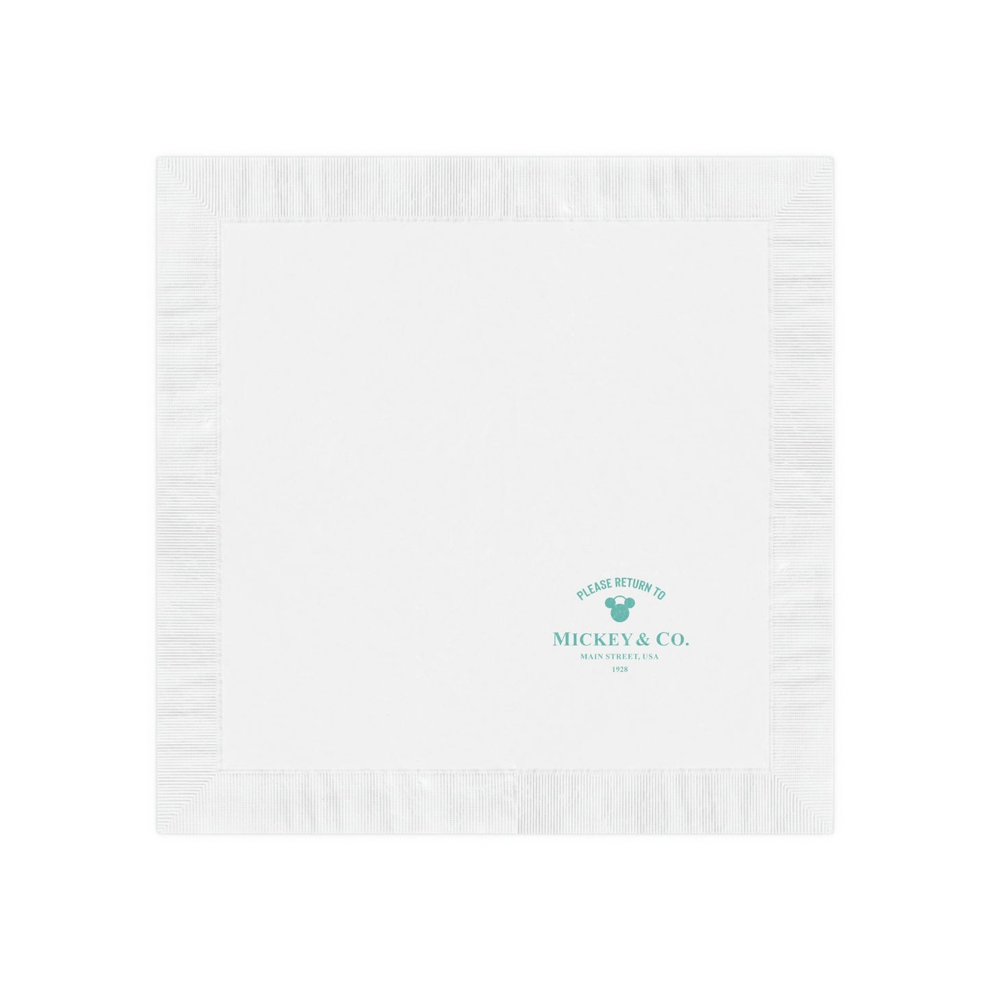 Mickey & Co. White Coined Napkin