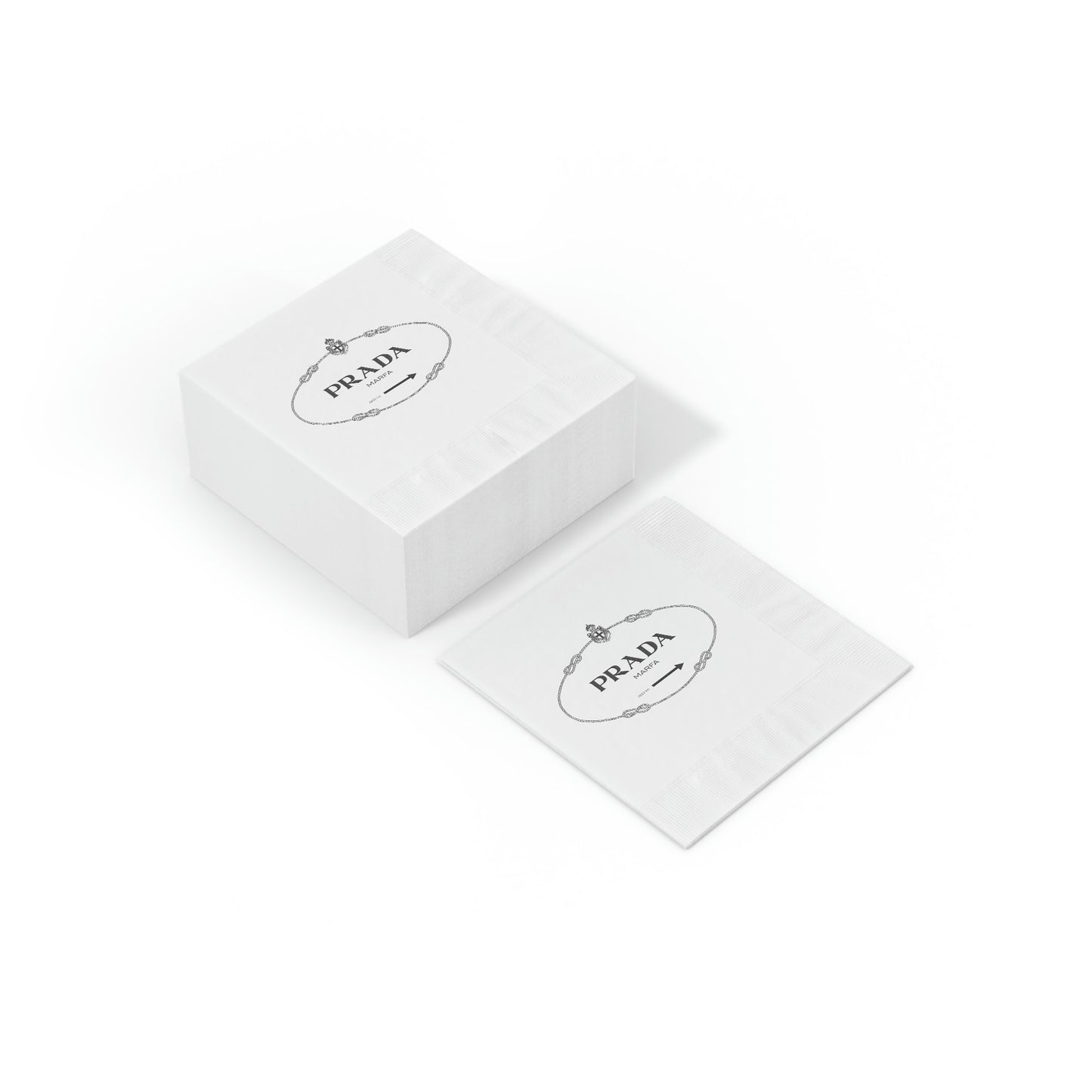 Prada Marfa White Coined Napkin