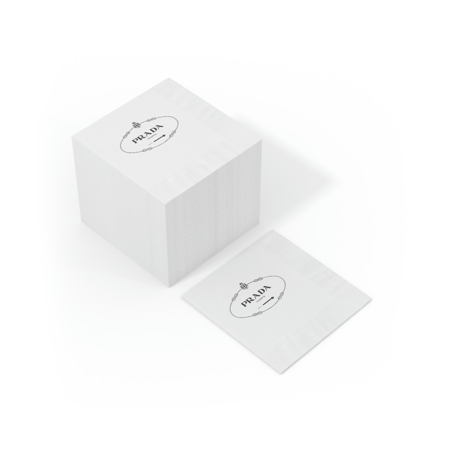 Prada Marfa White Coined Napkin