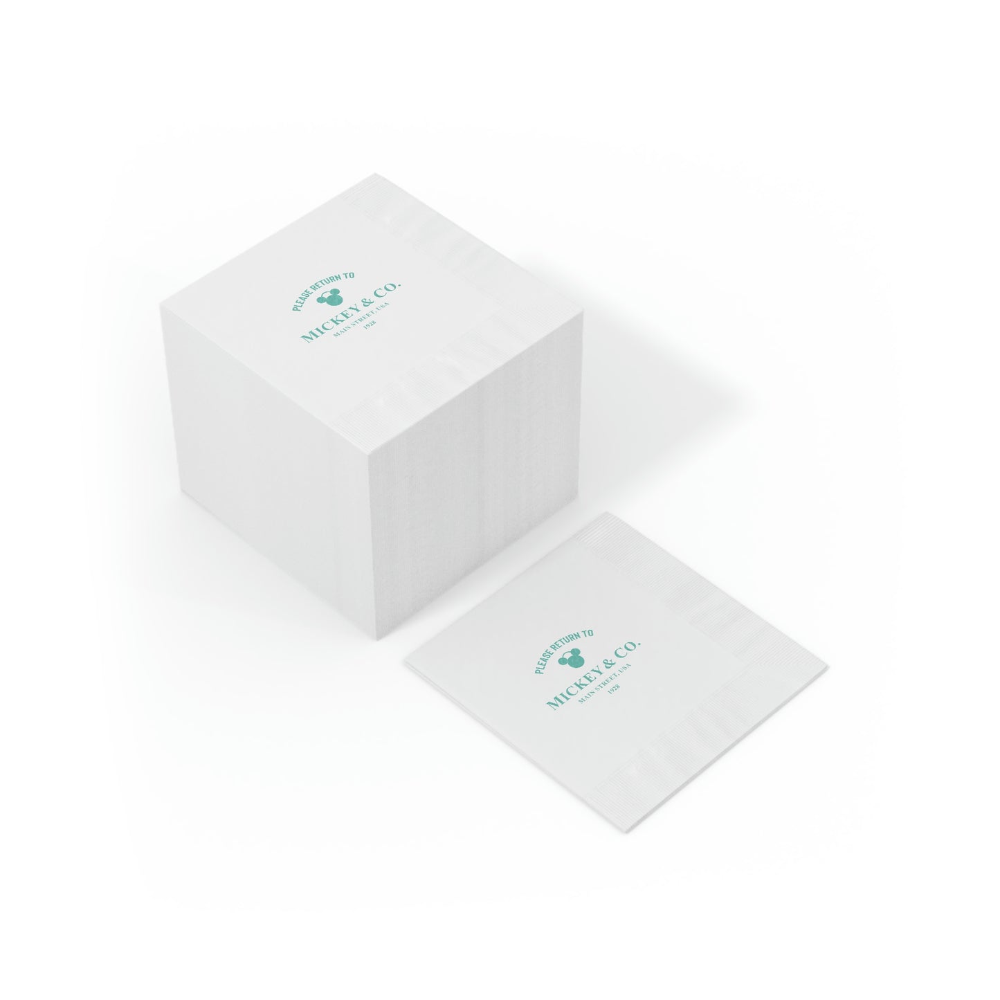 Mickey & Co. White Coined Napkin