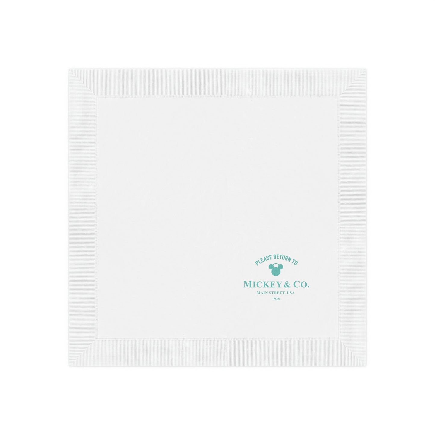 Mickey & Co. White Coined Napkin