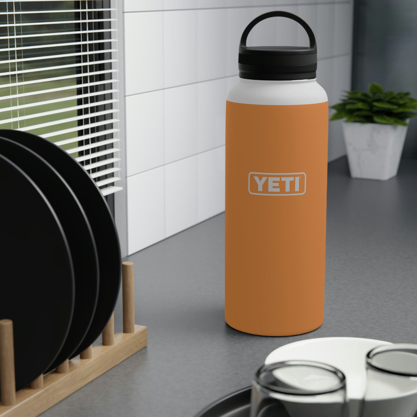YETI Stainless Steel Water Bottle, Handle Lid